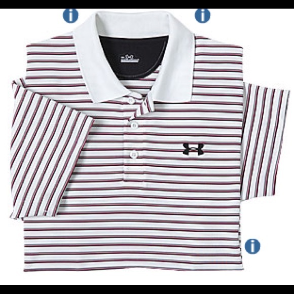 Under Armour UA Men’s Stripped Golf Polo Shirt - Picture 3 of 6